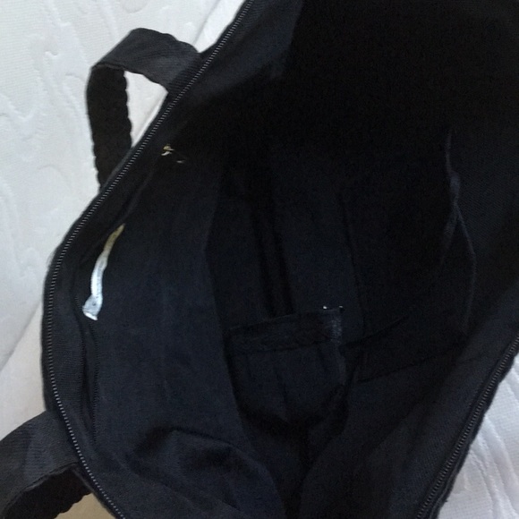 Coldwater Creek Black Woven Handbag/Travel Bag - Picture 3 of 6